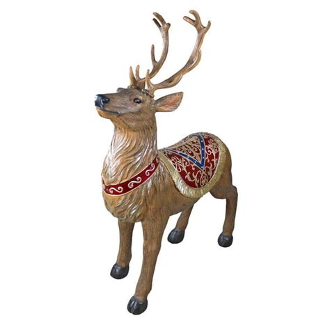 Design Toscano Santa's North Pole Illuminated Reindeer Holiday Statue ...