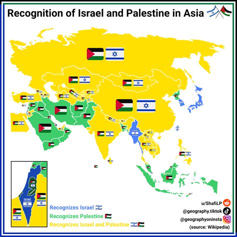 Recognition of Israel and Palestine in Asia.... - Maps on the Web