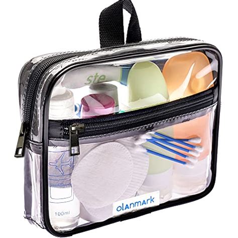 TSA Approved Toiletry Bag 3-1-1 Clear Travel Cosmetic Bag with Handle ...