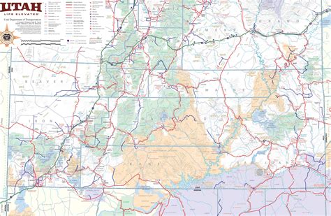 Southern Utah Map Detailed | Time Zones Map