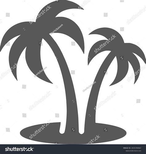 Two Tree Silhouette Icon Vector Stock Vector (Royalty Free) 2035794467 ...