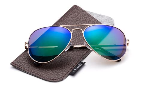 Polarized Aviator Sunglasses Mirrored Lens Classic Aviator Polarized ...