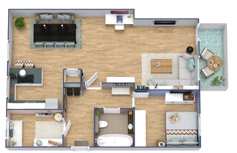 2 Bed Apartment Floor Plan | Viewfloor.co