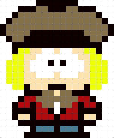 Pip/ Phillip South Park Kandi Pattern in 2023 | Pixel art grid, Pixel ...