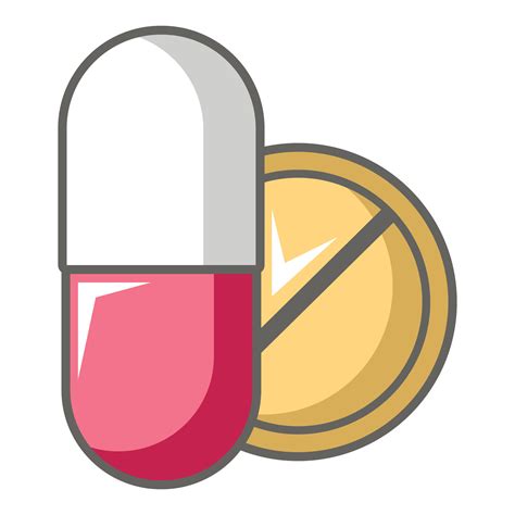 Medicine pill icon, cartoon style 15070453 Vector Art at Vecteezy