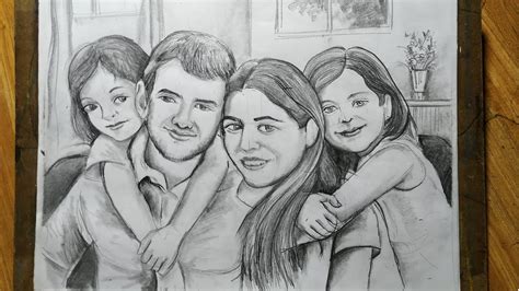 happy Family Art Drawing - rebecca-starnes