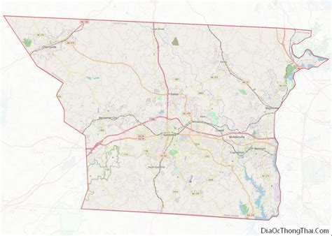 Map of Gaston County, North Carolina - Địa Ốc Thông Thái