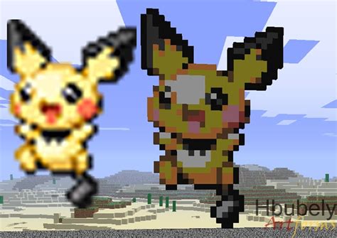 Pichu Pixel Art Minecraft Project