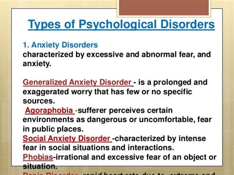 Complete Psychological Disorders List