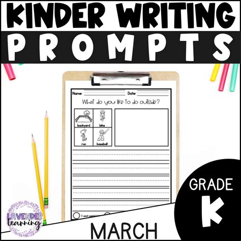 March Writing Prompts for Kindergarten and 1st Grade - Spring Writing ...