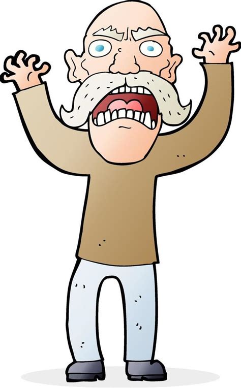 cartoon angry old man 12281401 Vector Art at Vecteezy