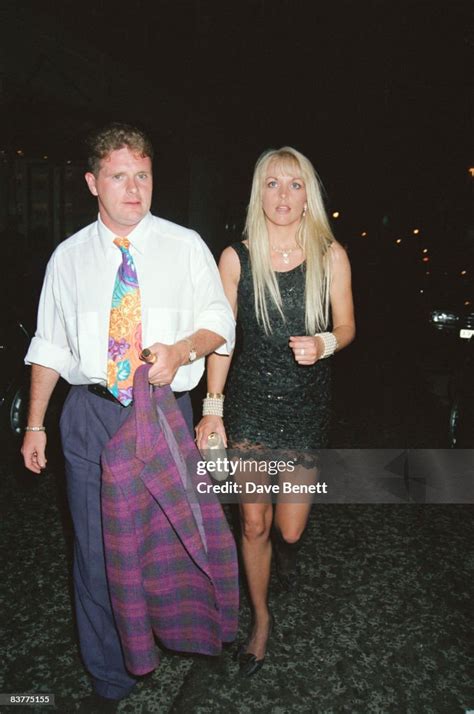 Footballer Paul Gascoigne with his girlfriend Sheryl Kyle, May 1993 ...