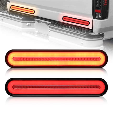 TSV 2-Pack 100 LED Trailer Tail Light Bar Waterproof Turn Signal Brake ...