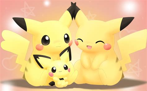 Cute Pikachu Family HD Wallpaper