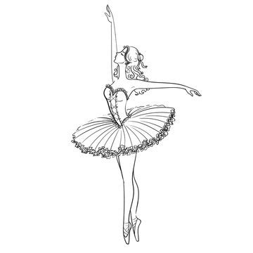 Drawing Pictures Of Ballerinas - Just go Inalong