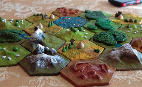 5 Hex Tile Custom 3D Settlers of Catan Set // A Taste of the Land of ...