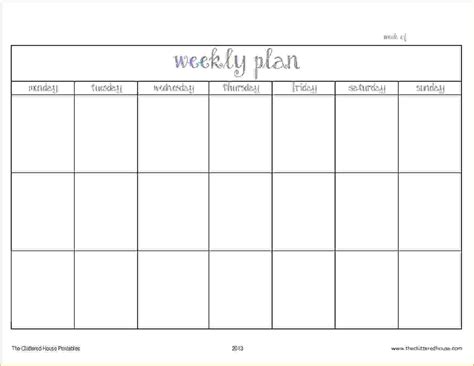 Monday Friday Calendar Template | Calendar Template Printable