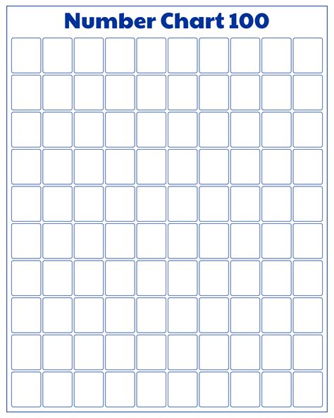 6 Best Images Of Printable Blank 100 Number Chart Printable Blank 100 ...