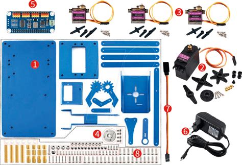 RPI ROBOT-ARM: Metal robot arm kit for Raspberry Pi, 4-DOF at reichelt ...