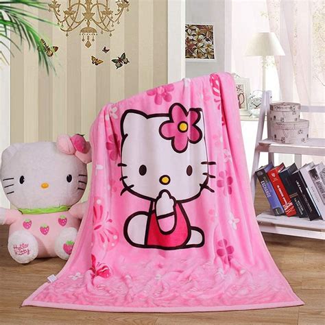 Cartoon Throw Blanket Hello Kitty Adults & Baby Cozy Plush Fleece Coral ...