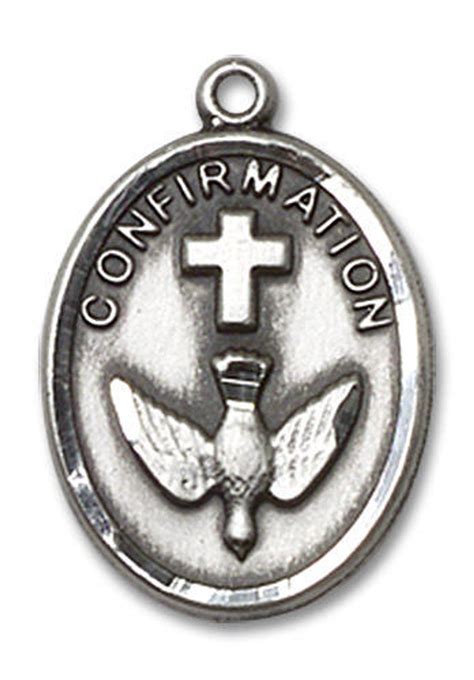 Confirmation Medal - Sterling Silver Oval Pendant (2 Sizes)