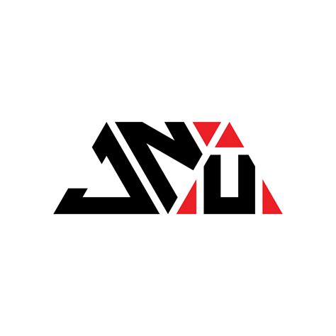 JNU triangle letter logo design with triangle shape. JNU triangle logo ...