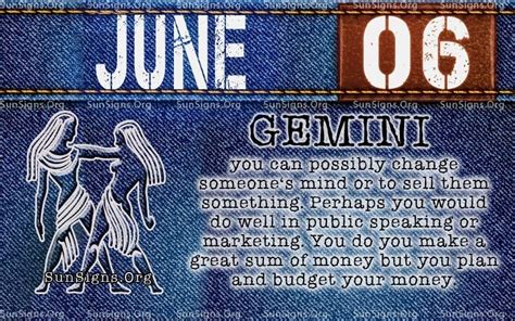 June 6 Zodiac Horoscope Birthday Personality | SunSigns.Org | Birthday ...