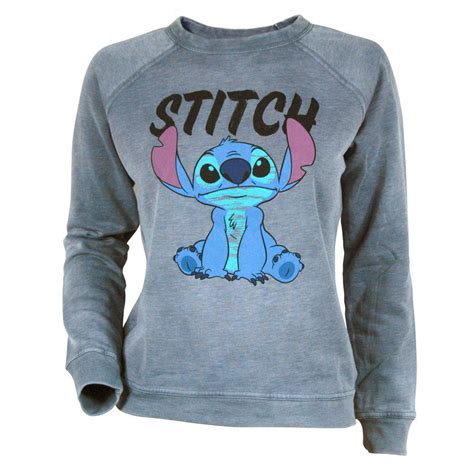 Womens Lilo and Stitch Sweatshirt Grey | Stitch sweatshirt, Lilo and ...