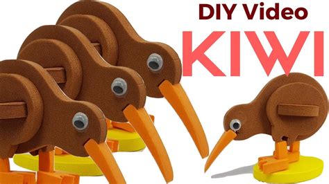 DIY How to Make 3D KIWI Bird | Bird Making Craft for Kids | Create ...