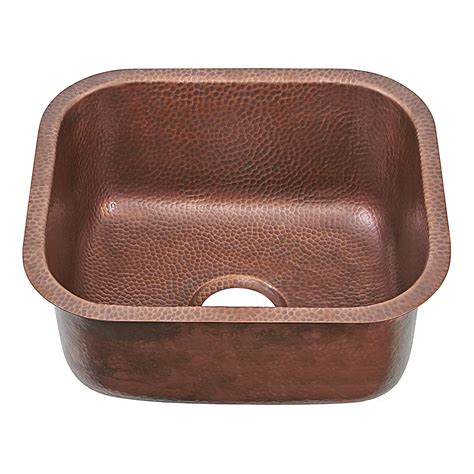 Sinkology Sisley Pro Undermount Handmade Copper Sink 18.5 in. 0-Hole ...