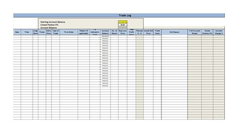 40 Free Trading Journal Templates (Excel / PDF) - TemplateArchive