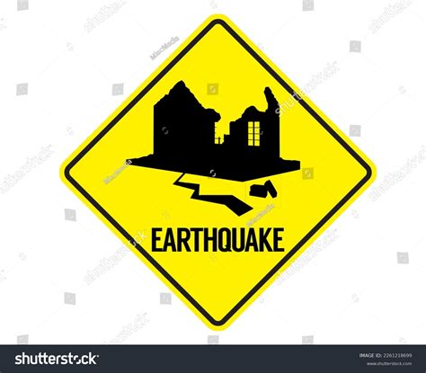 Danger Sign Earthquake Warning Sign Vector Stock Vector (Royalty Free ...