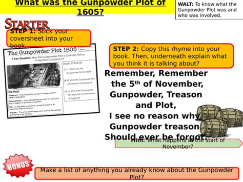 What was the Gunpowder Plot of 1605? | Teaching Resources