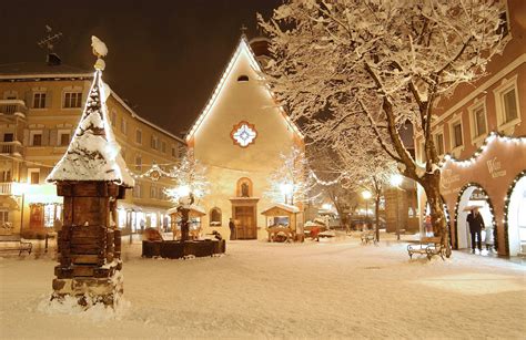 Download Snowy Christmas Town Wallpaper | Wallpapers.com