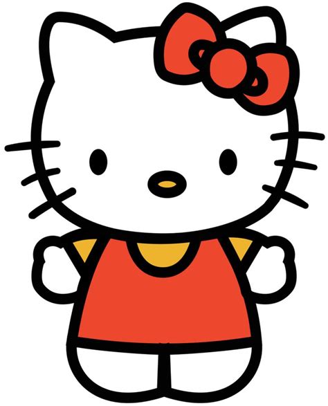 Hello kitty clipart body cat hello kitty red bow red dress | Hello ...