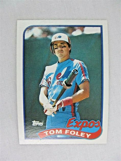 Tom Foley Montreal Expos 1989 Topps Baseball Card Number 529 - Baseball ...