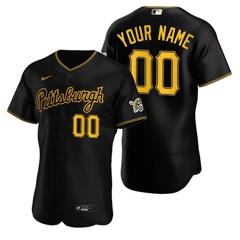 Men's Pittsburgh Pirates Custom Nike Black Stitched MLB Flex Base ...