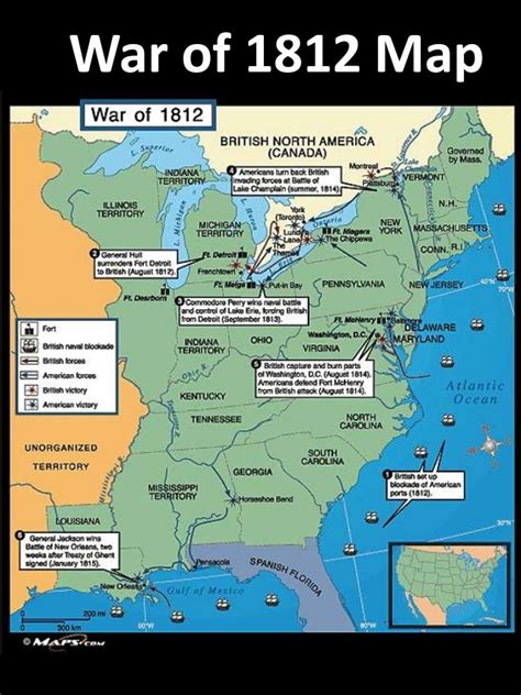 Period IV: War of 1812 Map Diagram | Quizlet