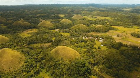 Chocolate Hills In Bohol Philippines Aerial View Stock Photo - Download ...