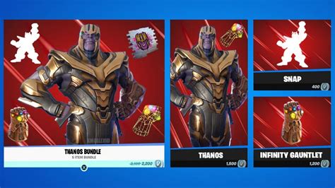 Thanos Bundle New Item Shop & How To Win Thanos Skin For FREE In ...