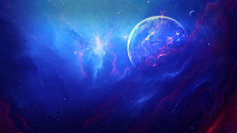 Blue Nebula Space Wallpaper