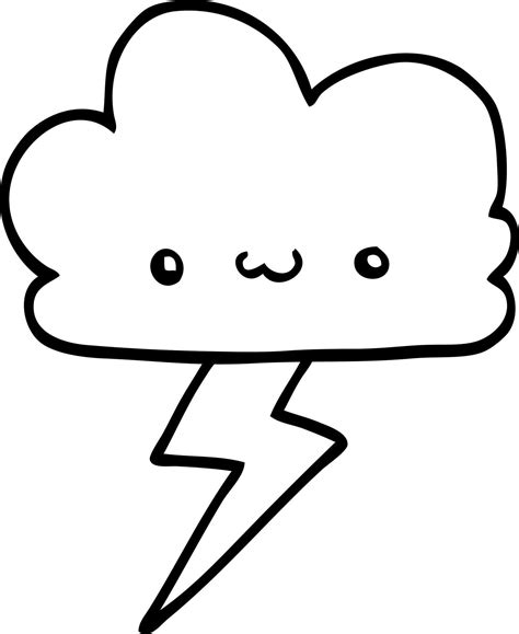 cartoon storm cloud 12138130 Vector Art at Vecteezy