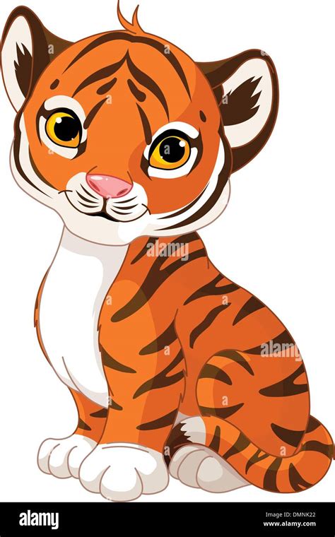 Cute tiger cub Stock Vector Image & Art - Alamy