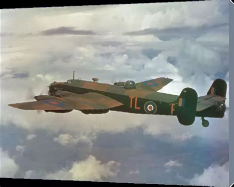 Canvas Print of Handley Page Halifax II of 35 Squadron RAF, 1942