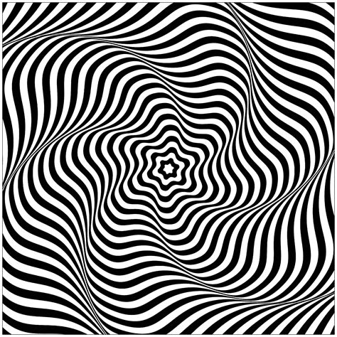 Op art wavy rotary movement - Optical Illusions (Op Art) Coloring Pages ...