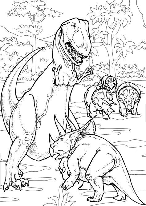 Color this Dinosaurs Fighting battle !, From the gallery : Dinosaurs ...