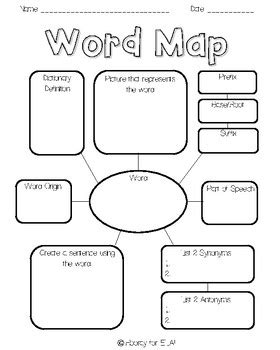 WORD MAP FREEBIE! by Hooray for ELA | TPT