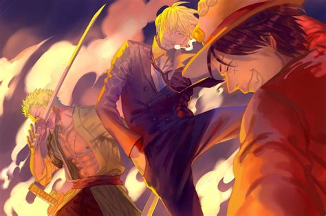 Luffy Zoro Sanji Wallpaper 4k