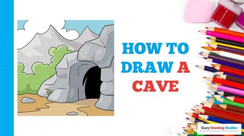 How to Draw a Cave in a Few Easy Steps: Drawing Tutorial for Beginner ...