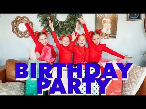 Quadruplets Prepare For The Big Birthday Party - YouTube